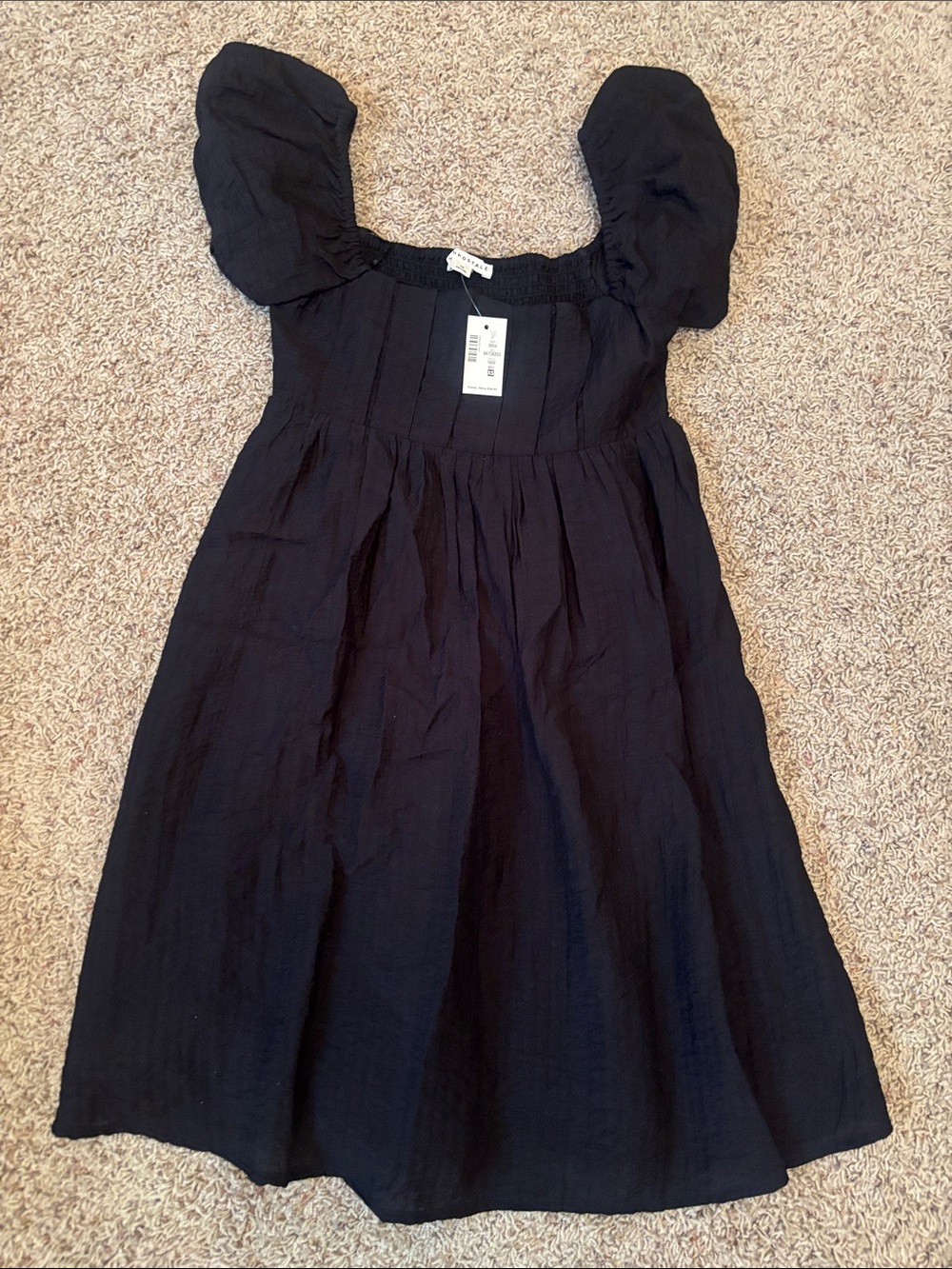NEW Aeropostale Black Puff Sleeve Casual Dress